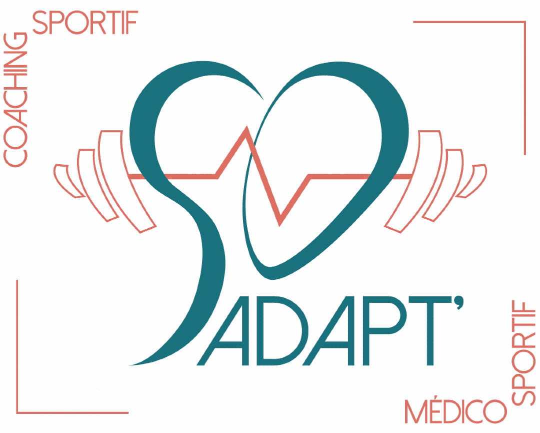 Logo coaching sportif et médico sportif avec inscriptions