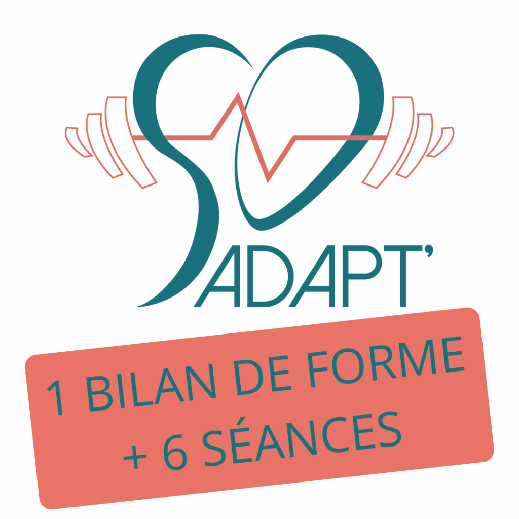 Logo So Adapt' avec l'inscription "1 bilan de forme + 6 séances"